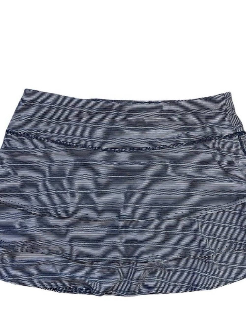 Athleta Navy and White Striped Active Mini Skort